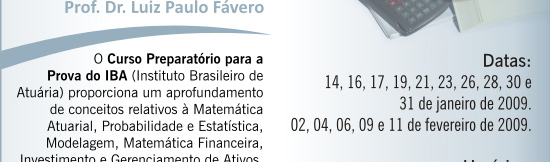 FIPECAFI oferece curso Preparatório para Prova do Instituto