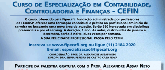 CEFIN: O Novo Curso de Especialização da FIPECAFI